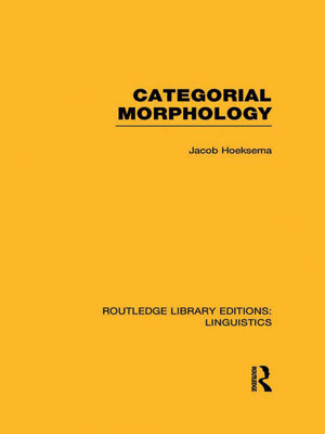 cover image of Categorial Morphology